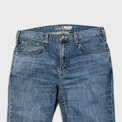 Carhartt Jeans Mens 33x29 Blue Straight Fit Faded Medium Wash Workwear Denim Pants