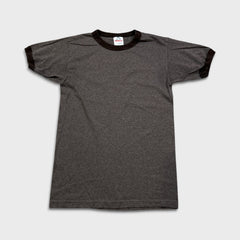 Vintage Y2K Alstyle Blank Ringer T Shirt Mens Small Brown Short Sleeve Tee