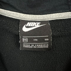 Nike Sportswear Hoodie Mens 2XL Black Swoosh Full Zip Hooded Sweatshirt