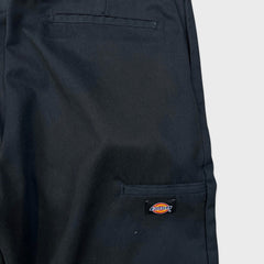 Dickies Pants Mens 34x32 Black Loose Fit Double Knee Workwear Baggy Trouser