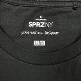 Uniqlo Jean Michel Basquiat SPRZNY T Shirt Mens Large Gray Graphic Pocket Tee
