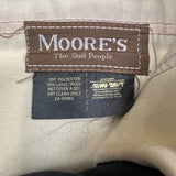 Vintage 90s Moores Dress Pants Mens 28x26 Black Straight Wool Blend Pleated Trousers