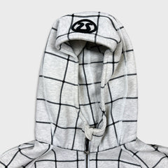 Lululemon Scuba Hoodie Womens Size 8 Gray Striped Full Zip Hooded Sweatshirt