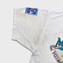 Vintage 1993 Florida Marlins T Shirt Mens XL White MLB Bulletin AOP Baseball Tee
