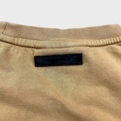 Fear of God Essentials T Shirt Mens Medium Brown Bleach Stained Faded Washed Tee
