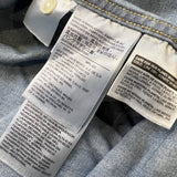 Levi's Barstow Denim Shirt Men XL Blue Light Wash Casual Jean Western Pearl Snap