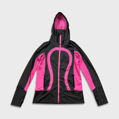 Lululemon In Stride Jacket Womens Size 10 Gray Full Zip Thumbholes