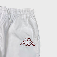 Vintage Y2K Kappa Gara AS Roma Track Pants Mens 2XL White Athletic Sportswear FIFA