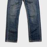 Levi's 505 Jeans Mens 30x30 Blue Regular Fit Straight Leg Dark Wash Faded Denim Pants