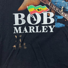 Vintage Y2K Bob Marley T Shirt Mens 2XL Black The Roxx Reggae Double Sided Tee