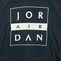 Nike Jordan Air Hoodie Mens Large Black Sportswear Box Logo Hooded Sweatshirt