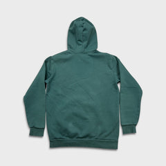Adidas Originals Hoodie Mens Medium Green Trefoil Spell Out Hooded Sweater