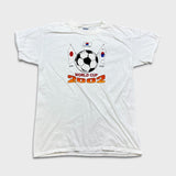 Vintage 2002 FIFA World Cup T Shirt Mens Medium White Japan & Korea Soccer Tee