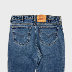 Vintage 90s Levi's 512 Jeans Mens 34x34 Blue Slim Fit Tapered Leg Medium Wash Pants