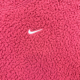 Nike Sherpa Fleece Womens 2XL Pink Therma-Fit Training Pullover Jacket