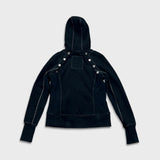 Lululemon Scuba Hoodie Womens Size 8 Black Detachable Sleeves Hooded Sweater