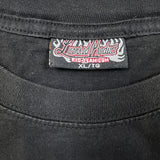 Vintage Y2K Chopper Culture Built to Ride Mens XL Black Flame Biker Tee
