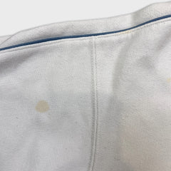 Vintage 90s Nike Athletics 1/4 Zip Sweatshirt Mens Medium White Swoosh Pullover