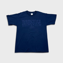 Vintage 1991 Tombstone Arizona T Shirt Mens Large Blue Heavyweight Cotton Tee