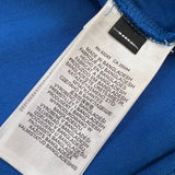 Diesel T Kal Patch Polo Shirt Mens Medium Blue Short Sleeve Box Logo Pique Slim