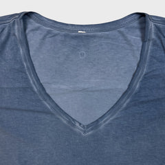 Lululemon Love Tee Fade V Shirt Womens XL Blue Relaxed Short Sleeve Tee
