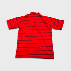 Vintage Lacoste Shirt Mens XL Red Classic Striped Preppy 90s Polo Short Sleeve