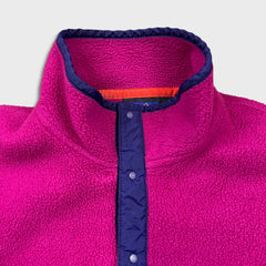 Vintage 90s Patagonia Synchilla Snap T Fleece Mens Large Pink USA Pullover Jacket