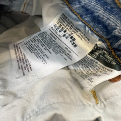 Levi's Ribcage Straight Jeans Womens 28x27 Blue High Rise Light Wash Distressed Denim Pants