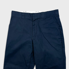 Dickies Pants Mens 34x32 Blue Loose Fit Workwear Baggy Casual Chino Trousers