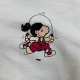 Vintage 90s Humor Design Sweatshirt Mens XL White Gymnastic Sportswear Crewneck