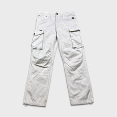 G-Star Raw Pants Mens 32x34 White Straight Fit Casual Utility Cargo Trousers