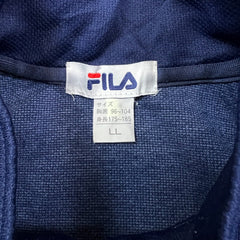 Vintage 90s Fila Sweatshirt Mens Small Blue Japanese 1/4 Zip Tracksuit Top