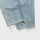 Vintage 90s Levi's 619 Jeans Mens 32x29 Orange Tab Light Wash Frayed Leg Denim Pants
