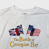 Vintage 90s Battle of Georgian Bay T Shirt Mens Small White War of 1812 Tee
