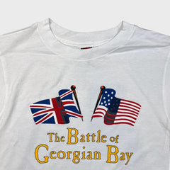 Vintage 90s Battle of Georgian Bay T Shirt Mens Small White War of 1812 Tee