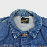 Vintage 80s Wrangler Denim Jacket Mens Small Winston Rodeo Awards USA Trucker