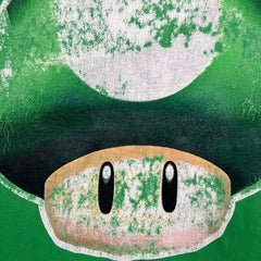Vintage 2008 Nintendo Super Mario Bros T Shirt Mens Medium Green 1UP Get A Life Tee