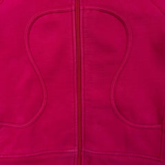 Lululemon Scuba Hoodie Womens Medium Pink Full Zip Sports Hooded Sweater