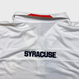 Nike Syracuse University Polo Shirt Mens 2XL White Dri Fit Sportswear