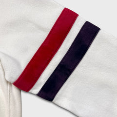 Vintage 90s Polo Ralph Lauren Hoodie Mens Large White Pony Full Zip Waffle Hooded Sweater