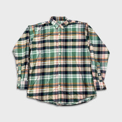 Polo Ralph Lauren Plaid Shirt Mens XL Green Button Up Preppy Long Sleeve