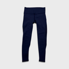 Lululemon Reveal 7/8 Tight Womens Medium Blue Mid Rise Seamless Yoga Leggings