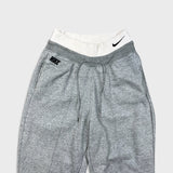 Nike Sportswear Sweatpants Womens Medium Gray Double Waisted Swoosh Taper Leg