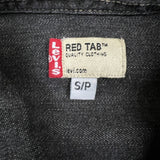 Levi's Denim Shirt Mens Small Black Red Tab Stone Wash Casual Western Button Up
