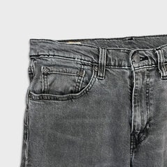 Levi's 502 Jeans Mens 32x30 Black Regular Taper Fit Faded Stone Wash Denim Pants