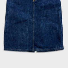 Vintage 70s Miss Levi’s Denim Skirt Womens 26x18 Orange Tab USA High Waist