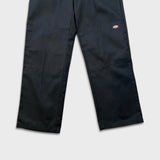 Dickies Pants Mens 34x32 Black Loose Fit Double Knee Workwear Baggy Trouser