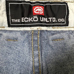 Vintage Y2K Ecko Unltd Jeans Mens 35x32 Blue Relaxed Straight Medium Wash Baggy Denim Pants