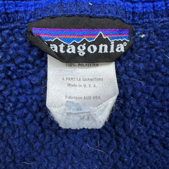 Vintage 90s Patagonia Fleece Mens XL Blue USA 1/4 Zip Regulator Polartec Jacket