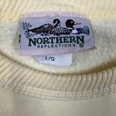Vintage 90s Northern Reflections Sweatshirt Mens Large Yellow Pullover Crewneck